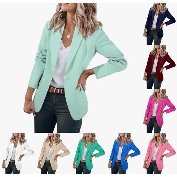 Spring Summer Jacket Blazer Women's Lightweight Thin Office Business - Picture 1 of 5